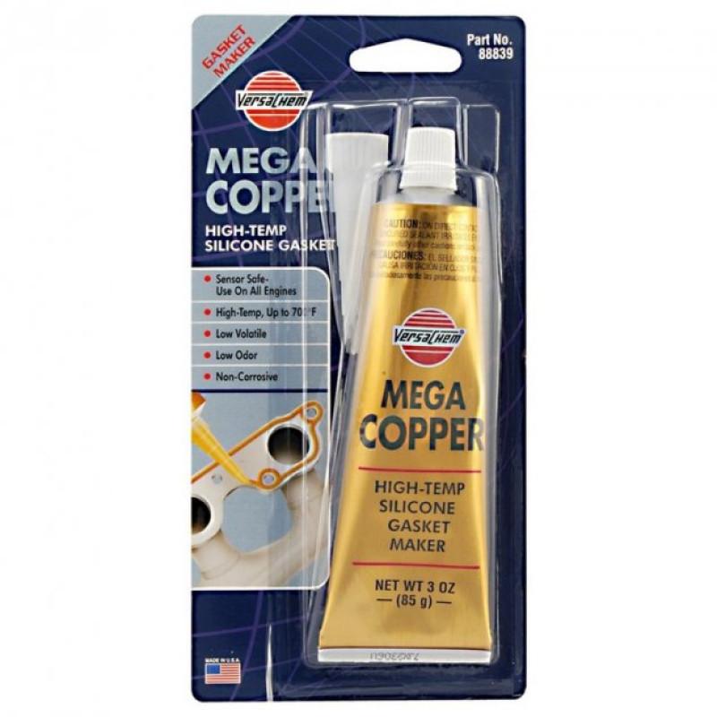 Герметик-прокладок Мідний 85g Mega Copper "Versachem" 88839/+371°С (12шт/уп)