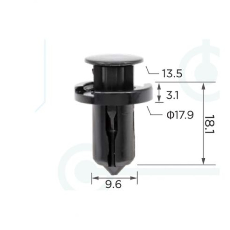 Фіксатор C0089 натискний/розпірний (OEM 57728AC090, 01553-09241, 0155309241, 11400) ( уп. 100 шт.) Фіксатор C0089 натискний/розпірний (OEM 57728AC090, 01553-09241, 0155309241, 11400) ( уп. 100 шт.)