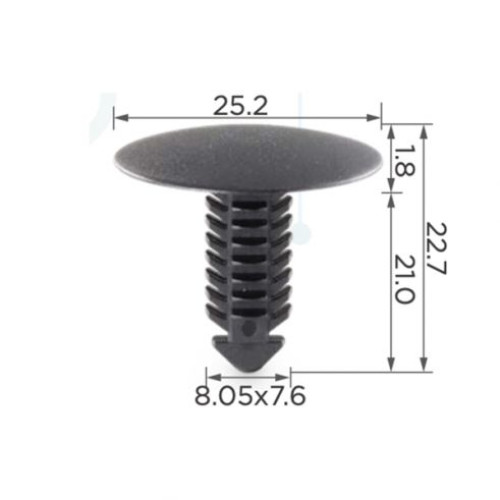 Кліпси C0101 обшивки салону (ОЕМ 388904S, 6501086, 4381395 388904-S, 10487) (уп.100шт)