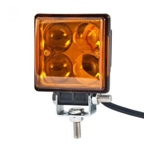 Фара-LED Квадрат 12W 75*75*49mm (3W*4) 10-30V Дальнє/Spot "BELAUTO" (BOL0403 QLА) Жовтий (1шт)