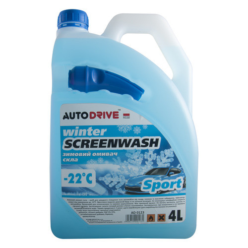 Рідина в бачок 4L Спорт -22°С "AutoDrive" AD0123 (4шт/уп)