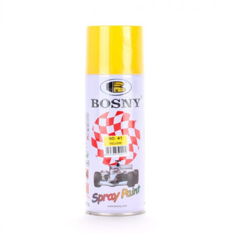 Фарба жовта 400ml "Bosny" №41 (12шт/уп) Фарба жовта 400ml "Bosny" №41 (12шт/уп)