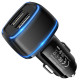 АЗП 12/24V 2USB YY-XL 2500MA Quick Cgarge 3.0 (Led підсвідка) Чорна