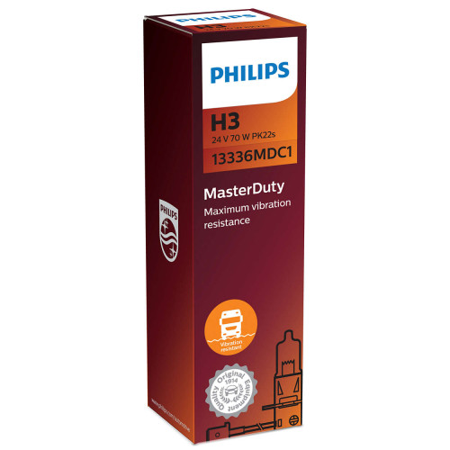 Лампа 24V H3 70W "Philips" (1шт) Master Duty (13336MDC1)