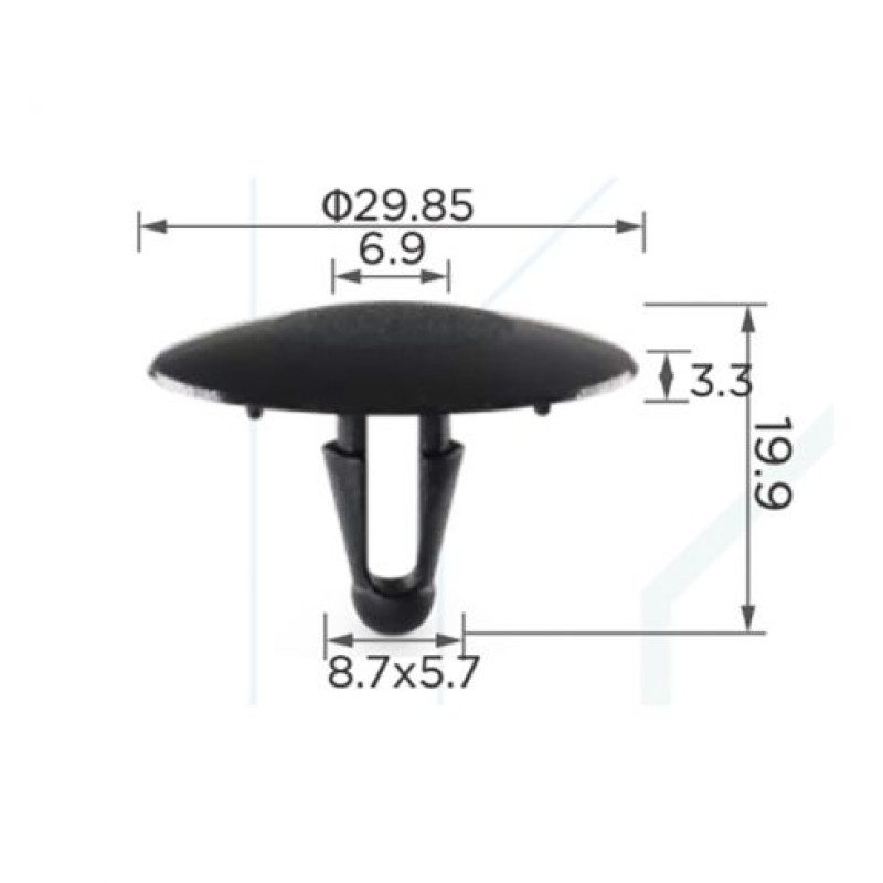 Кліпси C0010 обшивки капота (OEM 9046709006, 90467-09006, 10867) (уп.100шт) Кліпси C0010 обшивки капота (OEM 9046709006, 90467-09006, 10867) (уп.100шт)