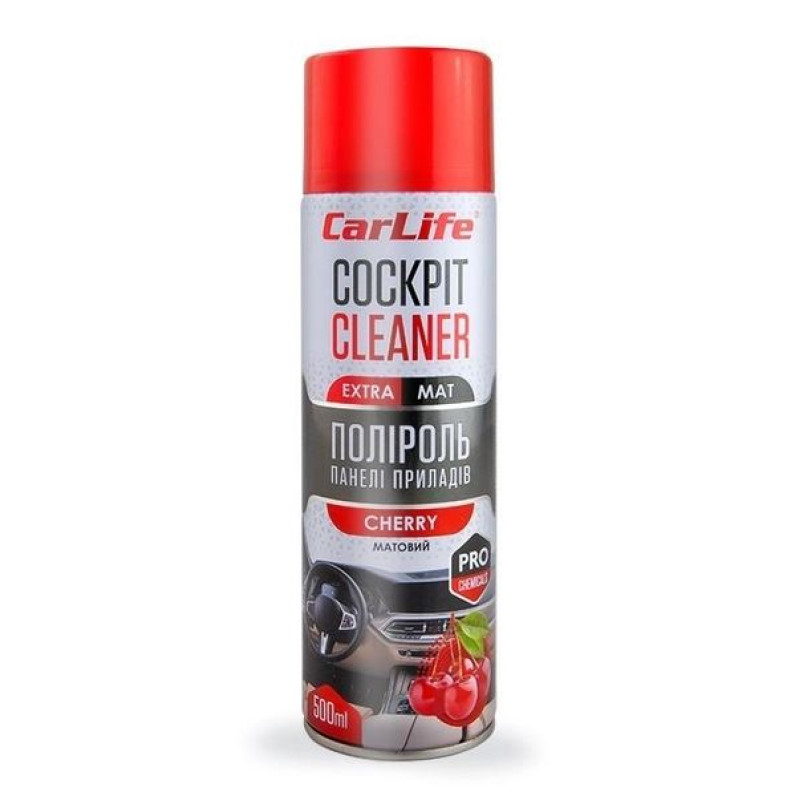 Поліроль торпеди спрей 500ml "Carlife" EXTRA MAT Вишня CF529 (24шт/ящ)