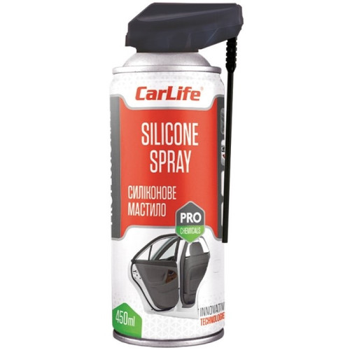Мастило силіконове спрей 450ml "Carlife"(з аплікатором)  CF455 (24шт/ящ)