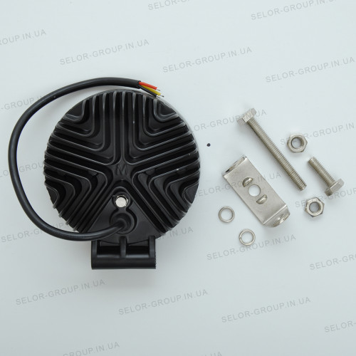 Фара-LED Круг 60W 110 * 45mm (3W * 20) 10-30V Дальнє / SPOT Cree + ДХО + Ожитель Чорний (1-60W) (1ш
