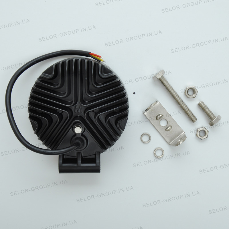 Фара-LED Круг 60W 110 * 45mm (3W * 20) 10-30V Дальнє / SPOT Cree + ДХО + Ожитель Чорний (1-60W) (1ш