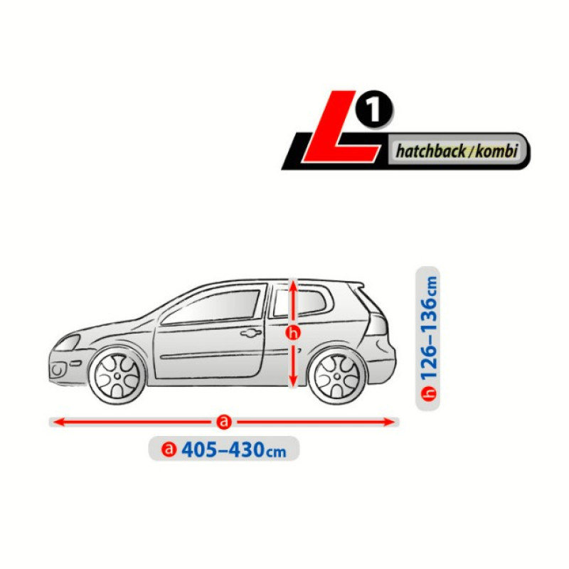 Тент Хетчбек 430х148x136 см (L1) Optimal Garage Hatchback/Kombi "KEGEL"Graphite 5-4315-248-4010