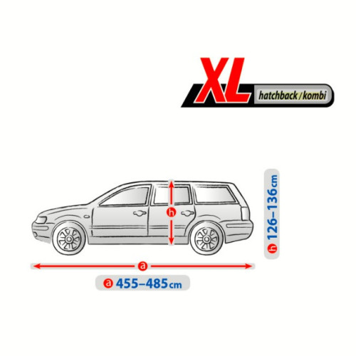 Тент Хетчбек 485х148x136 см (XL) Optimal Garage Hatchback/Kombi "KEGEL" Graphite 5-4317-248-4010