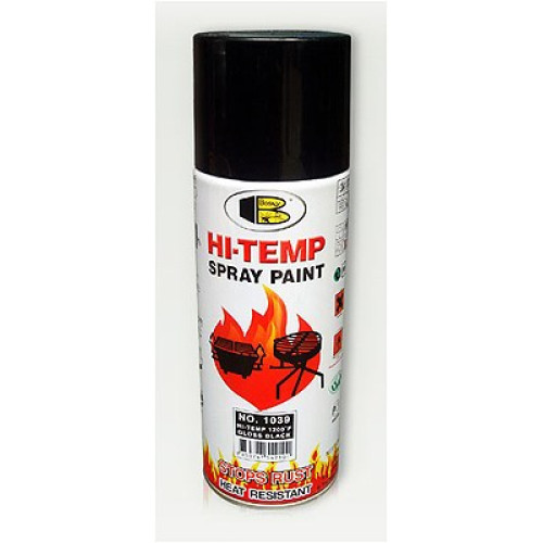 Фарба температурна чорний глянець 400ml Bosny №0039 +205°С (12шт/уп)