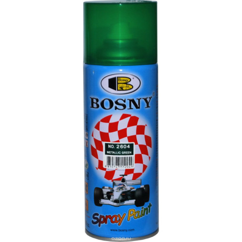 Фарба металік зелений 400ml "Bosny" №2604 (12шт/уп)