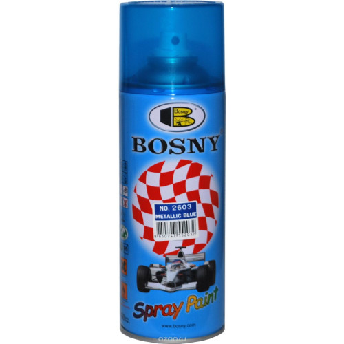 Фарба металік синій 400ml "Bosny" №2603 (12шт/уп)