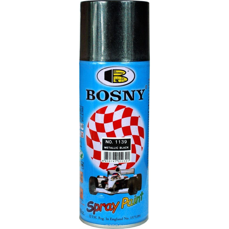 Фарба металік чорний 400ml "Bosny" №1139 (12шт/уп) Фарба металік чорний 400ml "Bosny" №1139 (12шт/уп)