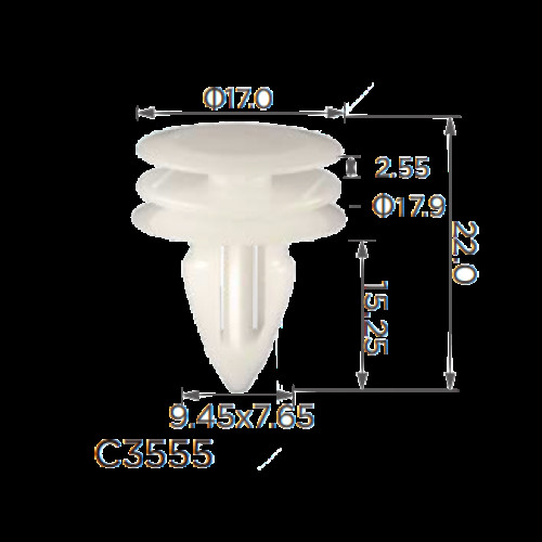 Кліпси C3555 обшивки дверей Nissan ( уп. 100 шт)