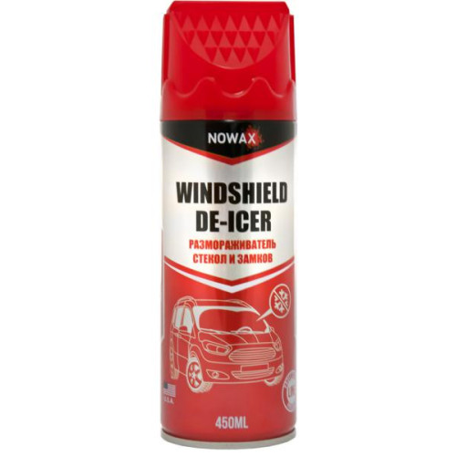 Розморожувач скла/замків спрей 450ml "Nowax" NX45019 / кришка-скребок (24шт/уп)