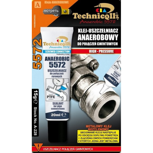 Фіксатор різьбових з'єднань Blue 15g "Technicoll" A-228 / замен.тефлон. стрічку, прокладки 0.2-0.5мм