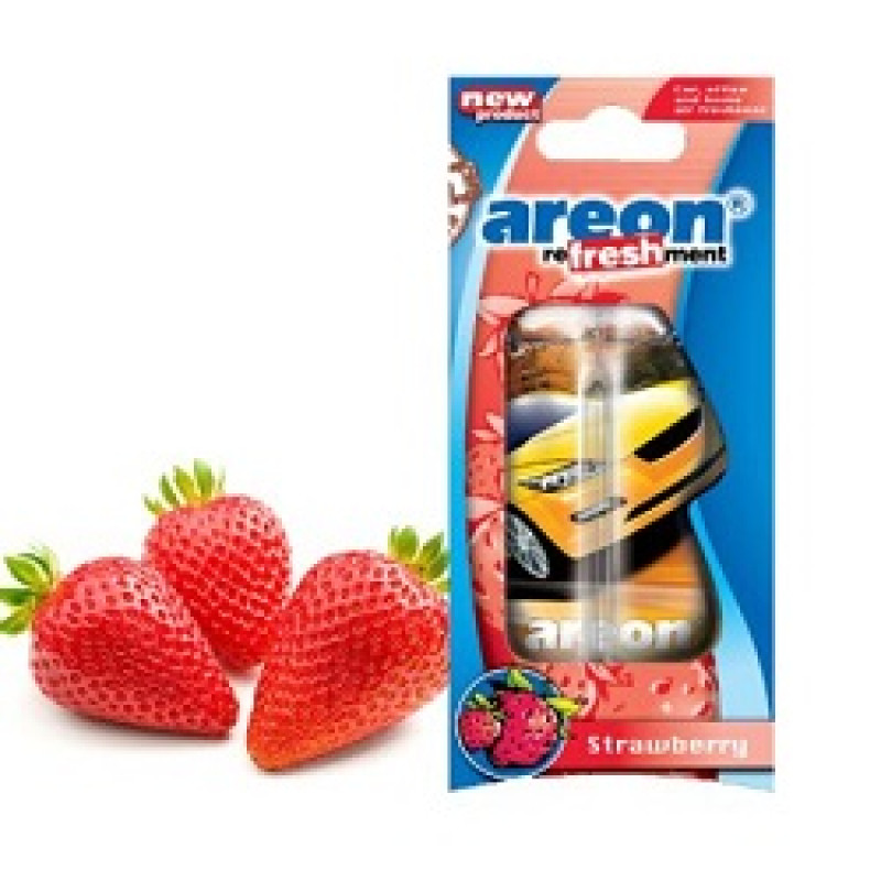 Освіжувач рідкий 8,5ml - "Areon" - Fresh (машинки) - Strawberry (Полуниця) Освіжувач рідкий 8,5ml - "Areon" - Fresh (машинки) - Strawberry (Полуниця)