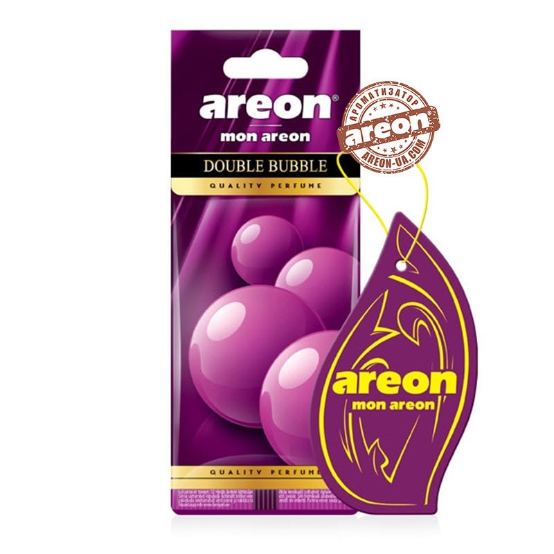 Освіжувач сухий лист - "Areon" - Mon лист -Double Bubble Gum(Подвійна Жуйка)