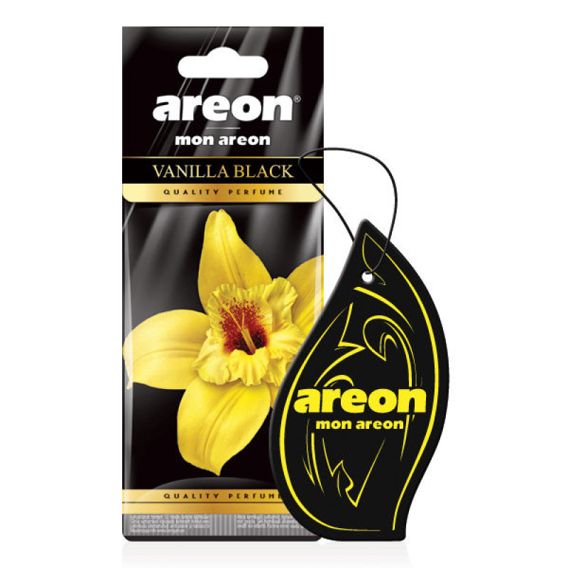 Освіжувач сухий лист - "Areon" - Mon лист - Vanilla-Black (Ваніль-Блек)
