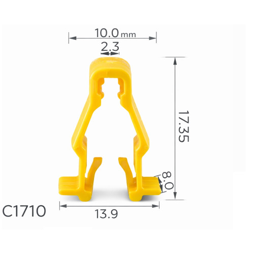 Кліпси C1710  молдингу крила Honda 90601SMG003, 12542 ( уп.100шт)