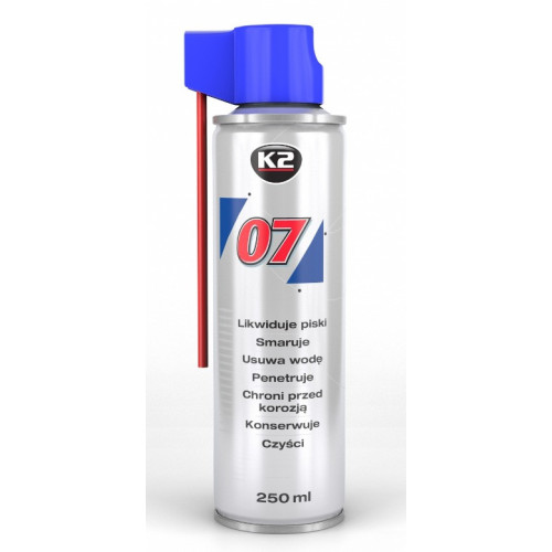 Смазка многоцелевая спрей  250ml  "K2" - 07  K725  (24шт/уп)