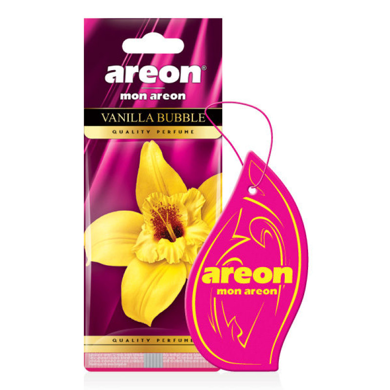 Освіжувач сухий лист - "Areon" - Mon лист - Vanilla-Bubble (Ваніль-Жуйка)