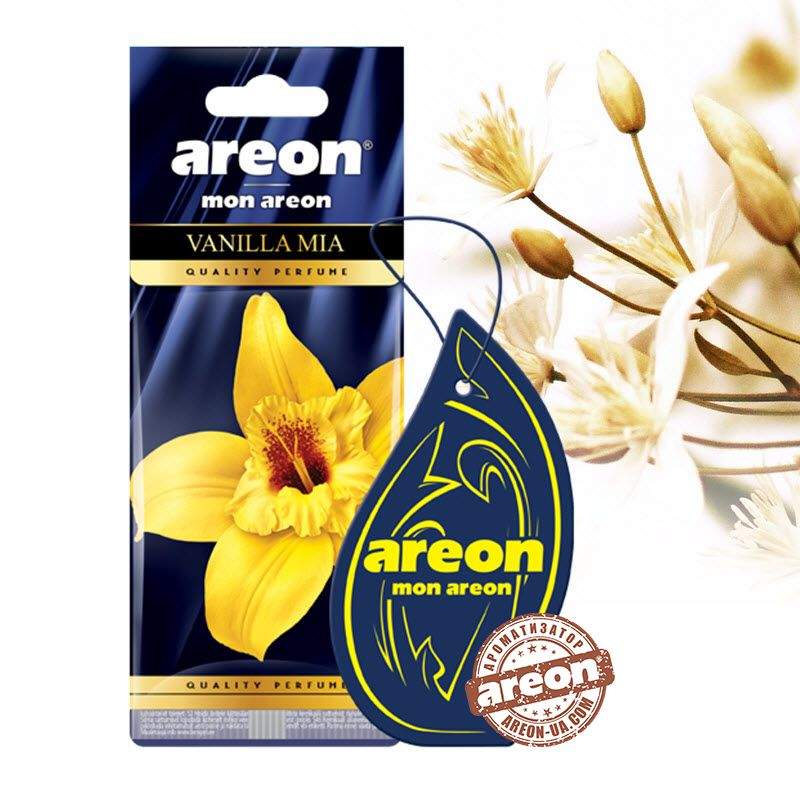 Освіжувач сухий лист - "Areon" - Mon лист - Vanilla-Mia (Ваніль-Кокос)