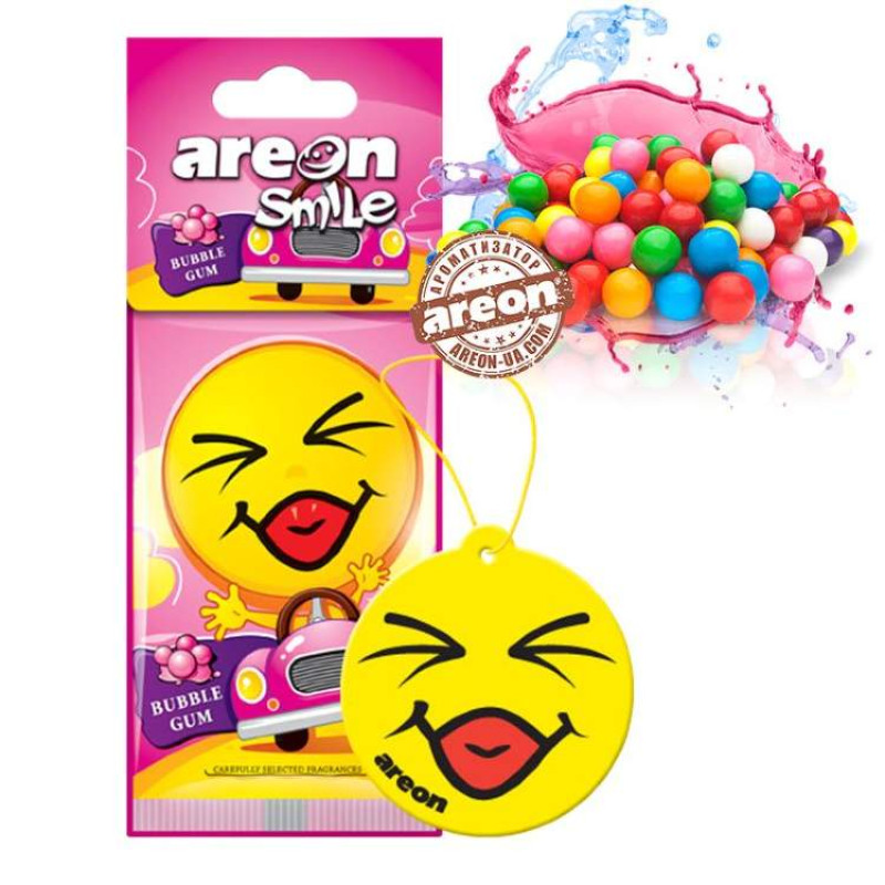 Освеж.сухой листик - "Areon" - Smile Dry - Bubble Gum (Жвачка)