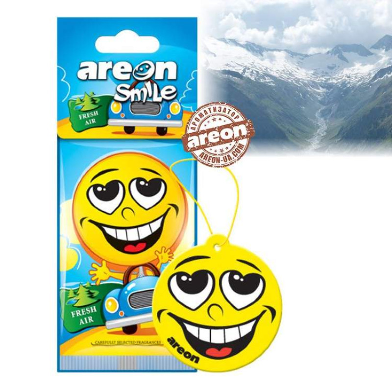 Освіжувач сухий лист - "Areon" - Smile Dry - Fresh Air (Свіжість)