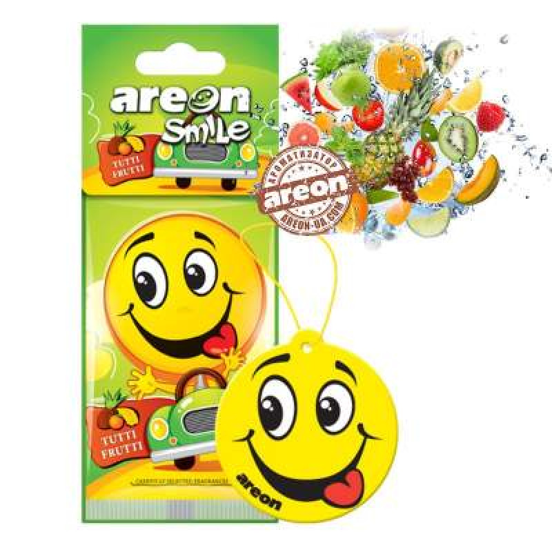 Освіжувач сухий лист - "Areon" - Smile Dry - Tutti-Frutti (Тутті-Фрутті)