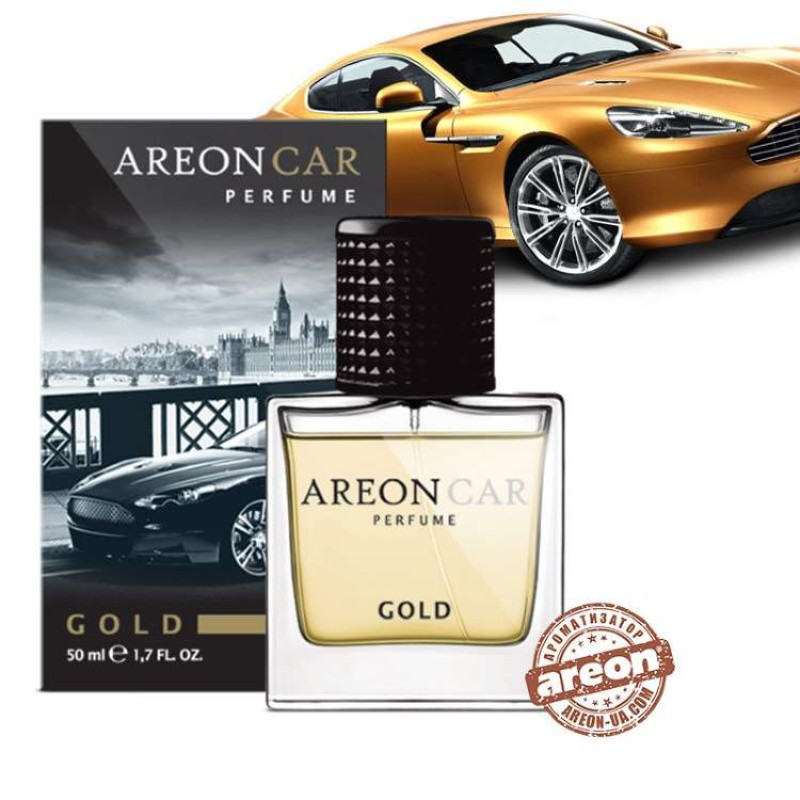 Освіжувач спрей 50ml - "Areon" - Perfume - Gold (Золото) скло