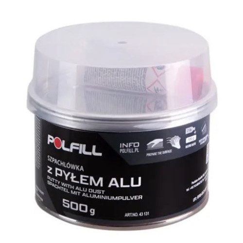 Шпатлівка з алюмінієм 500g "Polfill" з затверджувачем 43131