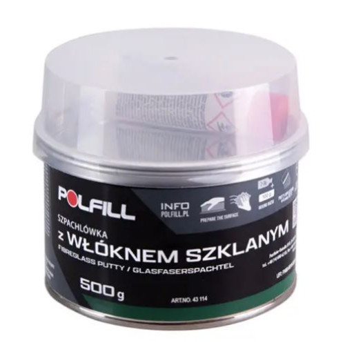 Шпатлівка зі скловолокном 500g "Polfill" з затверджувачем 43114