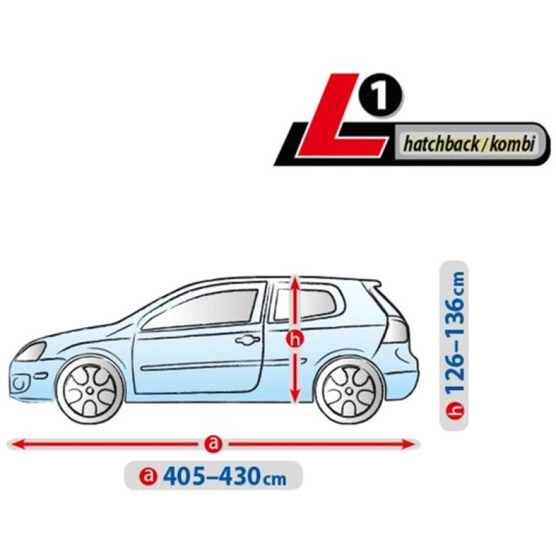 Тент Хетчбэк 430х148x136 см (L1) Basic Garage, Hatchback/Kombi "KEGEL" "5-3956-241-3021"
