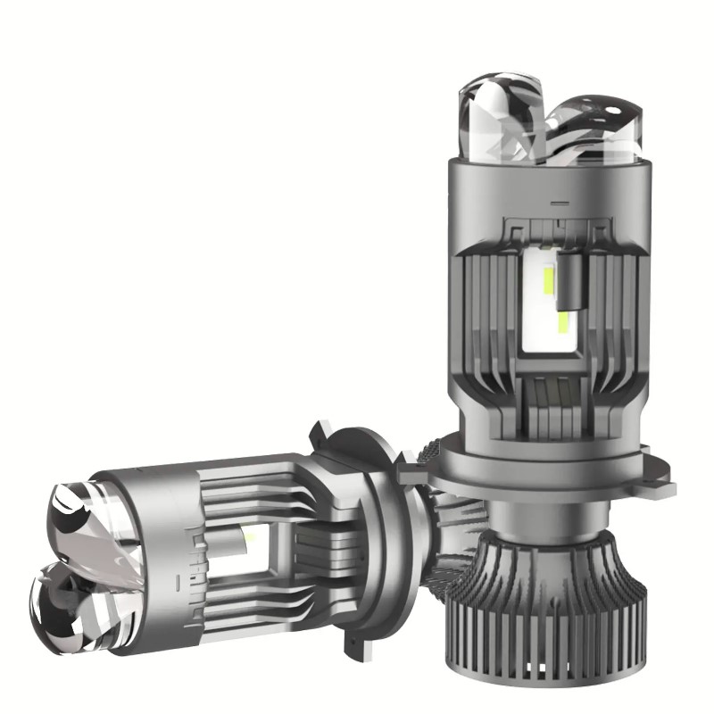 Лампа LED  Міні Лінзи H4 D35мм  90/130w 10000/14000Lm 6500K 3570*5 Chip AllSeason 12V "M01Q"