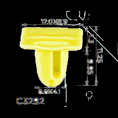 Кліпси C3292 молдингу порога BMW (51-47-8-244-458, 51478244458, 10936) (уп. 100шт.)