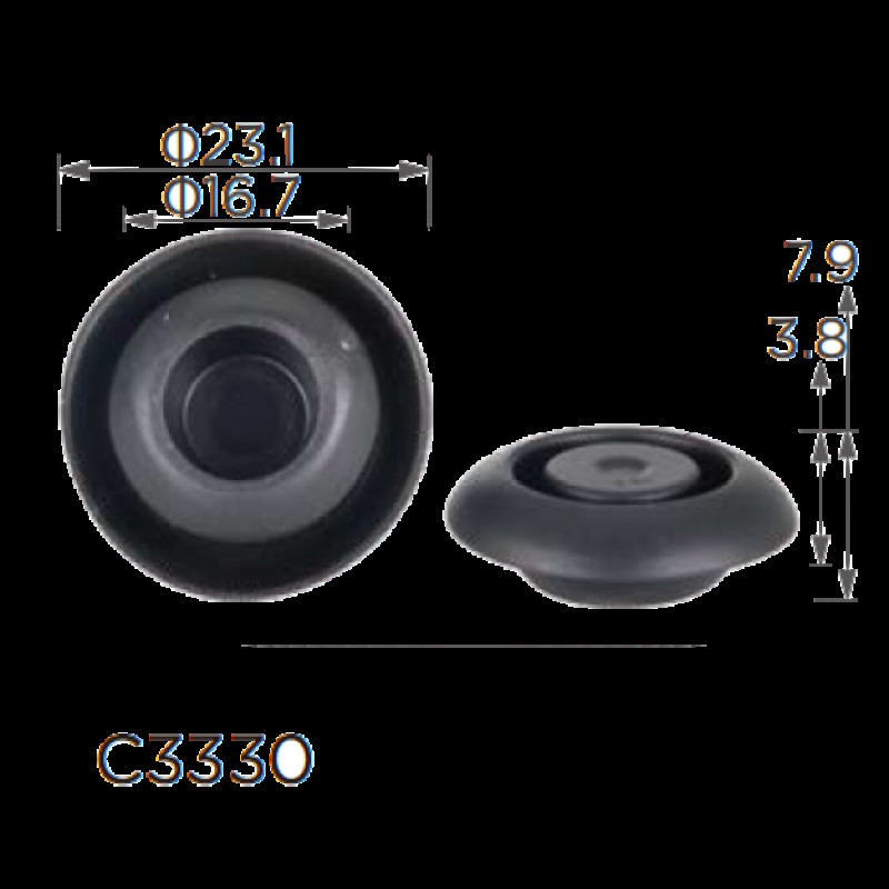 Заглушки C3330 дверей Mercedes A0039981350 ( уп. 100 шт.)