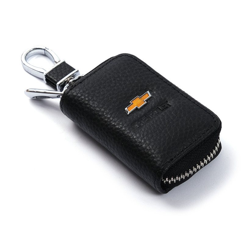 Чохол для ключів з карабіном Chevrolet (Шкіра) 2857 Чохол для ключів з карабіном Chevrolet (Шкіра) 2857