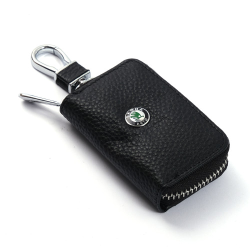 Чохол для ключів з карабіном Skoda (Шкіра) 2869