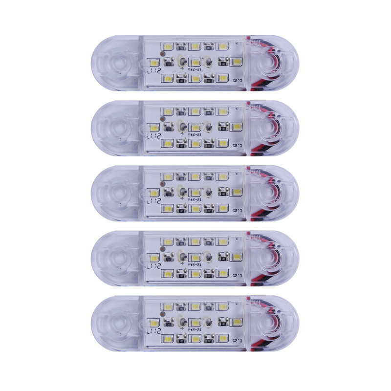 Габарит - білий - 110х40мм - 12/24V Led 9 діодів - "MRT-23" - К-131 (5шт)