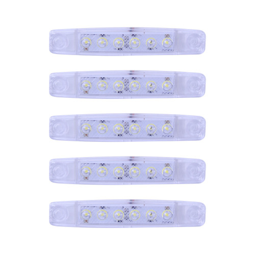Габарит - білий -  90х15мм - 12/24V Led 6 діодів - "MRT-48" (уп.5шт)