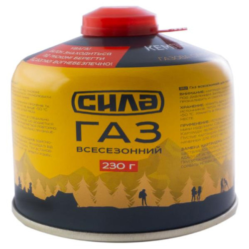 Газ Бутан  "Сила" 230гр/Картридж (Всесезонный) 680246 (24/ящ)