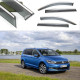 Дефлектори вікон Volkswagen Touran II 2003-2015 (Молдин з нержавіючої сталі)