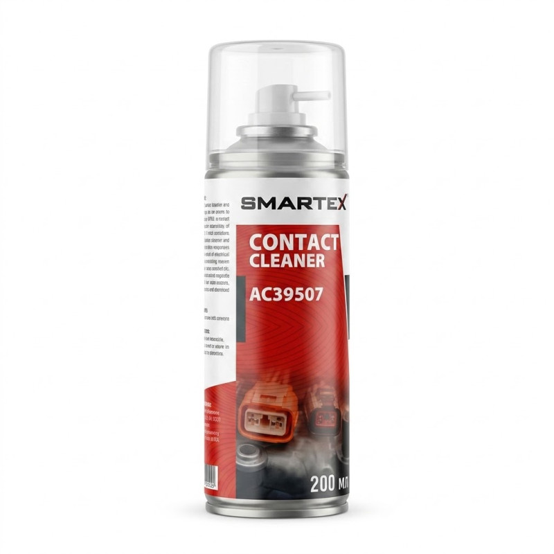 Очищувач електроконтактів спрей 200ml "Smartex" CONTACT Cleaner AC39507 (12шт/уп) Очищувач електроконтактів спрей 200ml "Smartex" CONTACT Cleaner AC39507 (12шт/уп)