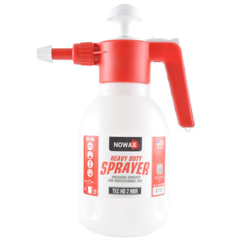 Помповий розпилювач 2л Heavy duty sprayer TEC HD 2 NBR "Nowax" NX02180 (метал жиклер)