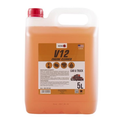 Очищувач двигуна  5L "Nowax" NX05142 V12 Engine Cleaner концентрат 1:10