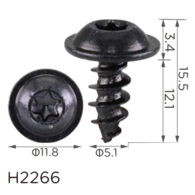 Саморіз H2266 VOLKSWAGEN (WHT006726) ( уп. 100 шт.) Саморіз H2266 VOLKSWAGEN (WHT006726) ( уп. 100 шт.)