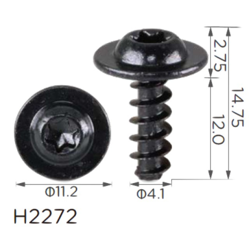 Саморіз H2272 з шайбою VOLKSWAGEN, AUDI, SEAT, SKODA (N90918701, 18615)( уп. 100 шт.) Саморіз H2272 з шайбою VOLKSWAGEN, AUDI, SEAT, SKODA (N90918701, 18615)( уп. 100 шт.)